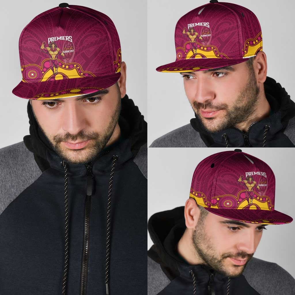 NRL Broncos Rugby Snapback Cap Premiers Trophy Carn The Bronx - Aussie Hoodie