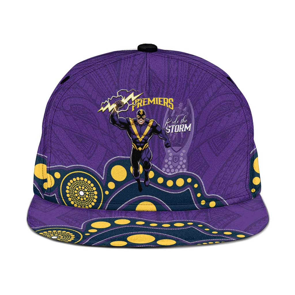 NRL Melbourne Rugby Snapback Cap Premiers Trophy Ride The Storm - Aussie Hoodie