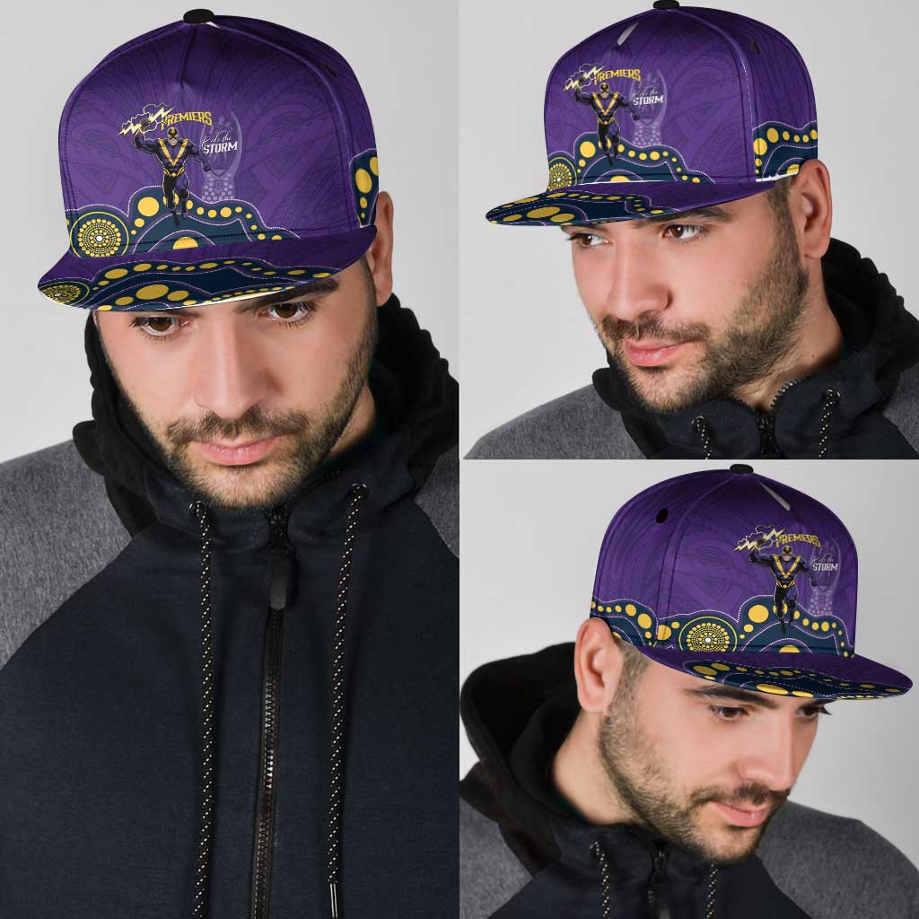 NRL Melbourne Rugby Snapback Cap Premiers Trophy Ride The Storm - Aussie Hoodie