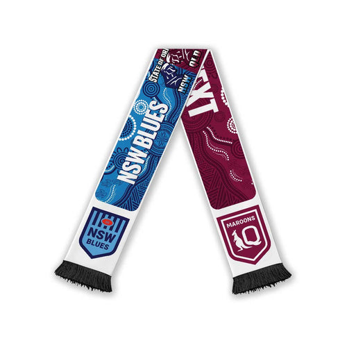 NSW Blues and QLD Maroons Personalised Ruffneck Scarf 2026 Go Champions