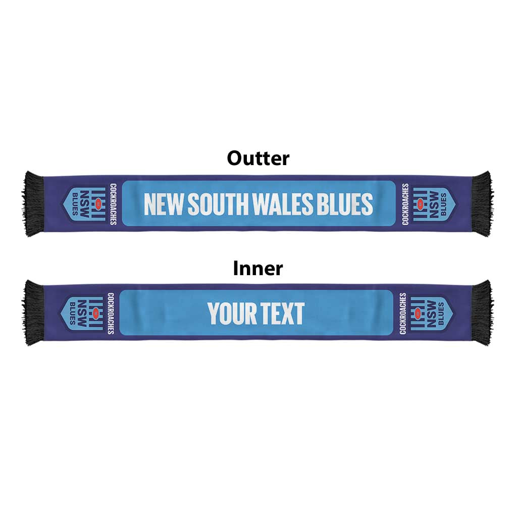 NSW Blues Rugby Personalised Ruffneck Scarf 2026 Go Champions