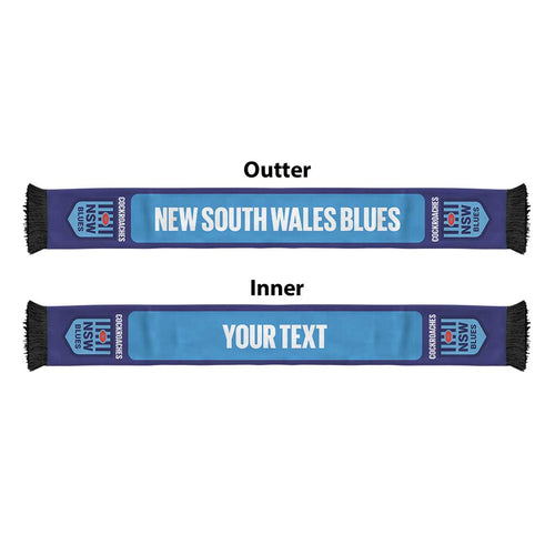 NSW Blues Rugby Personalised Ruffneck Scarf 2026 Go Champions