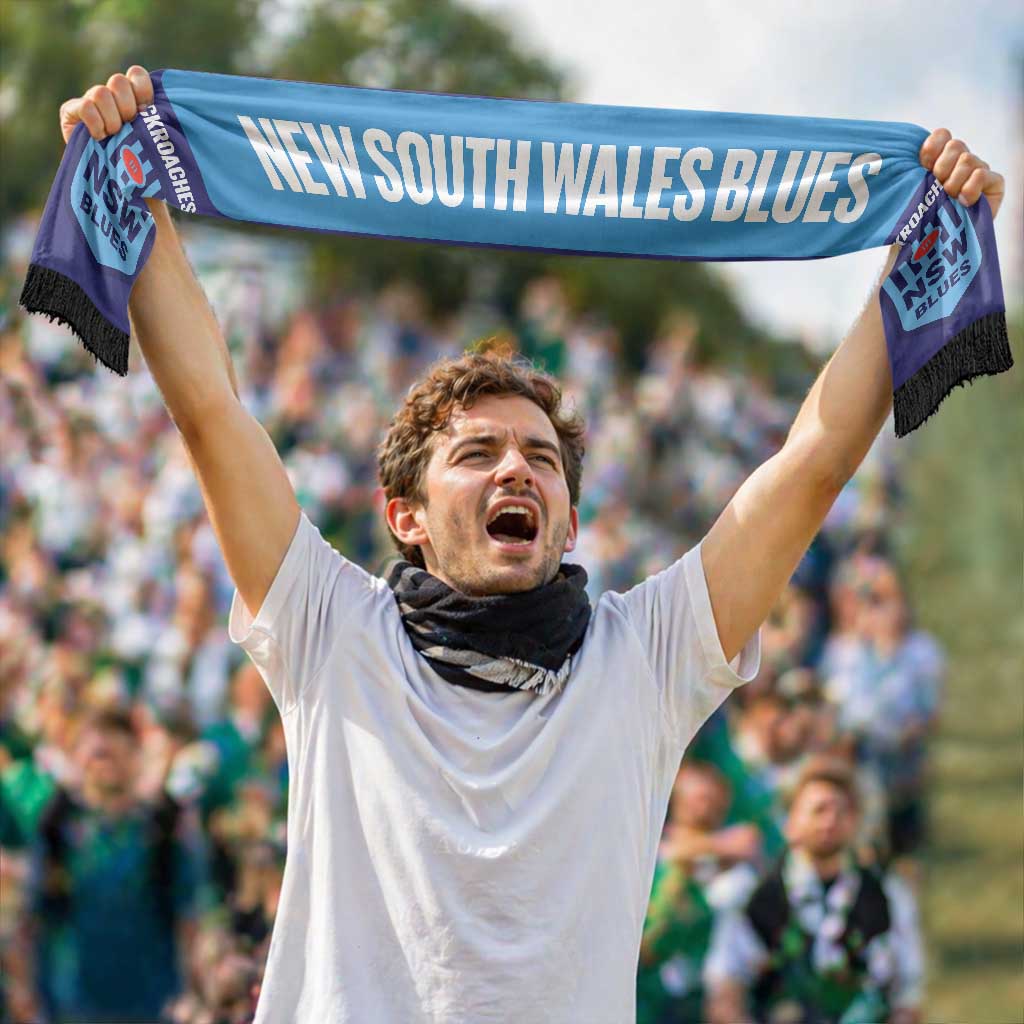 NSW Blues Rugby Personalised Ruffneck Scarf 2026 Go Champions