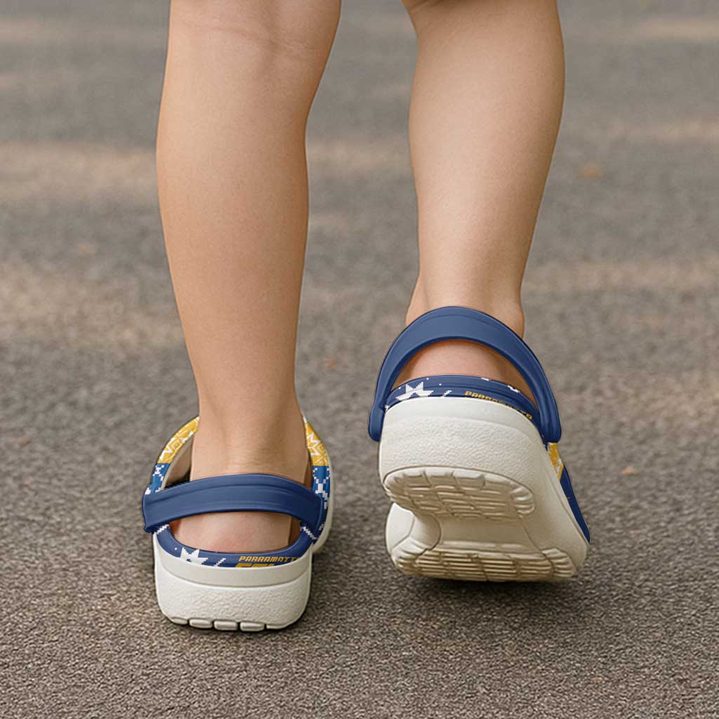 Parramatta Angry Eels Clogs Shoes Christmas Rugby League Spirit - Aussie Hoodie