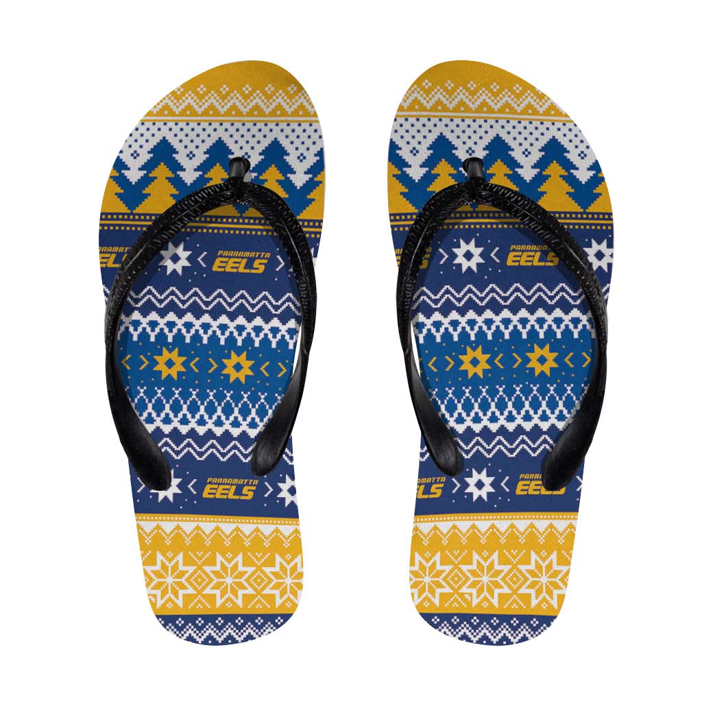 Parramatta Angry Eels Flip Flops Christmas Rugby League Spirit - Aussie Hoodie