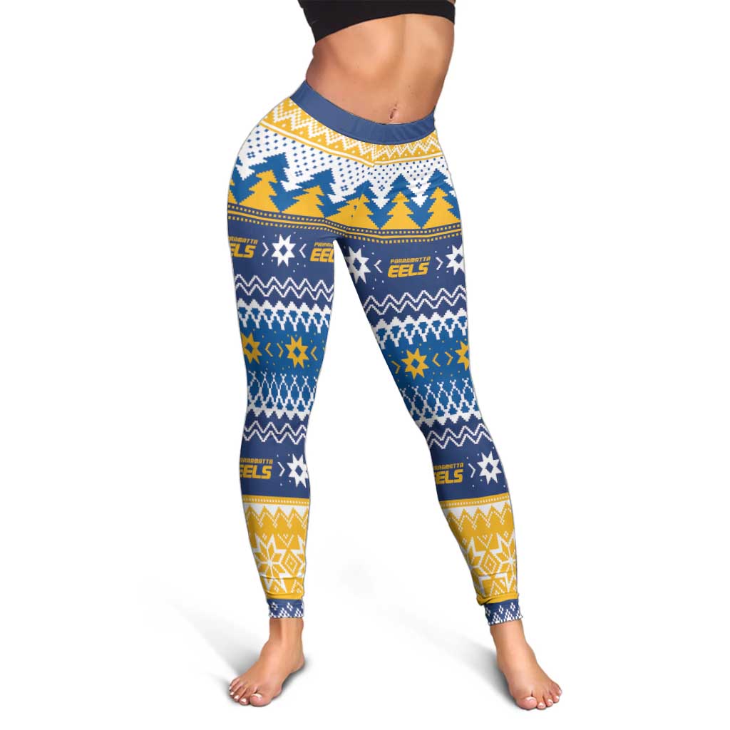 Parramatta Angry Eels Leggings Christmas Rugby League Spirit - Aussie Hoodie