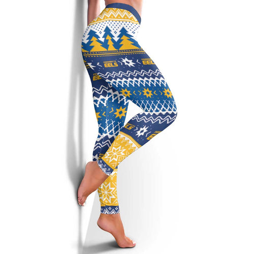 Parramatta Angry Eels Leggings Christmas Rugby League Spirit - Aussie Hoodie
