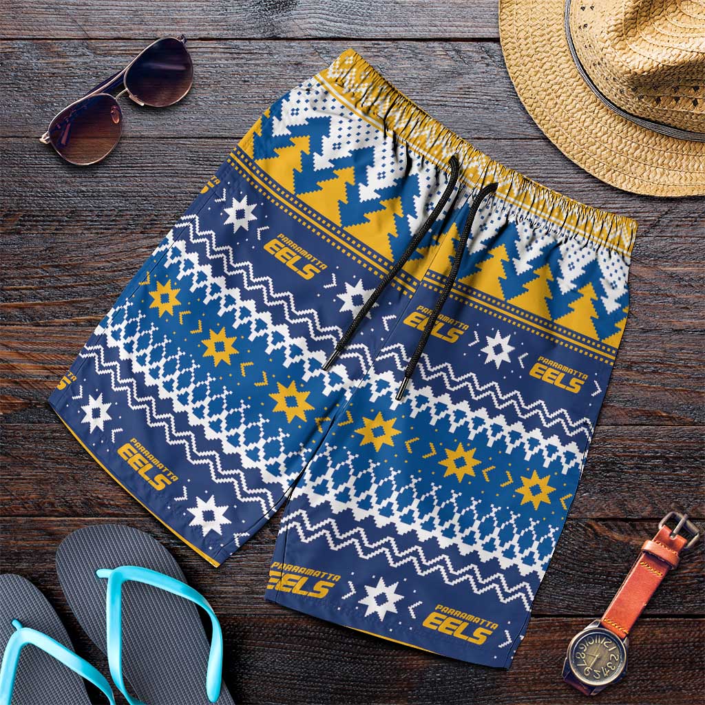 Parramatta Angry Eels Shorts for Men Christmas Rugby League Spirit - Aussie Hoodie