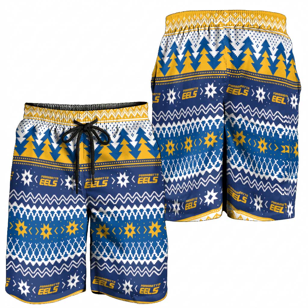 Parramatta Angry Eels Shorts for Men Christmas Rugby League Spirit - Aussie Hoodie