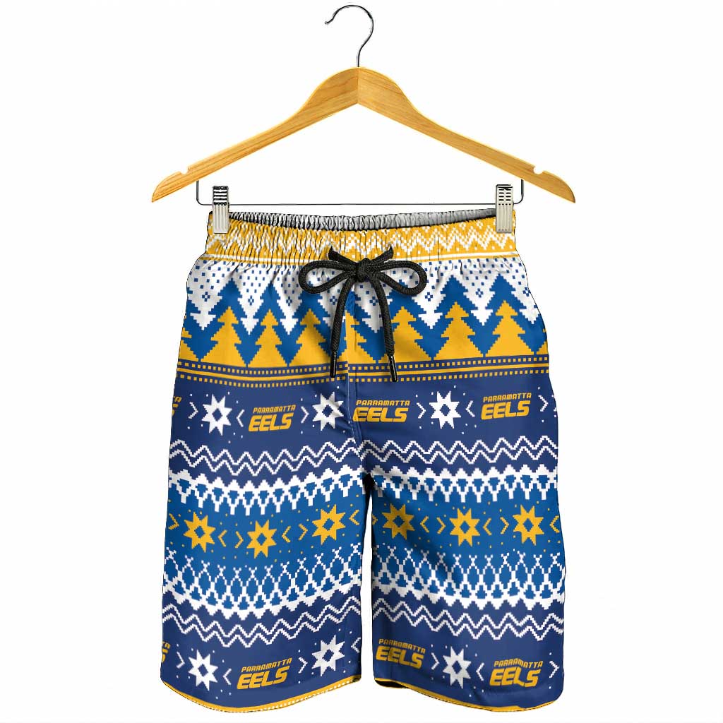 Parramatta Angry Eels Shorts for Men Christmas Rugby League Spirit - Aussie Hoodie
