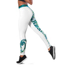 Paua Shell Maori Leggings Koru Kowhaiwhai