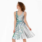 Paua Shell Maori Midi Dress Koru Kowhaiwhai