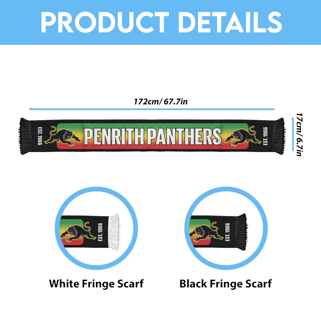 Penrith Panthers Rugby Personalised Ruffneck Scarf 2026 Go Champions Black Version