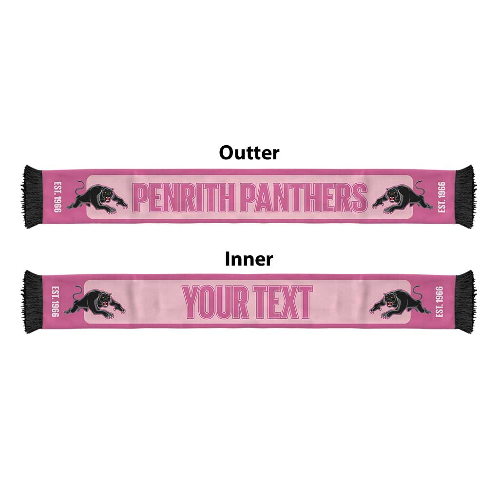 Penrith Panthers Rugby Personalised Ruffneck Scarf 2026 Go Champions Pink Version