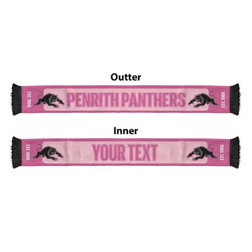 Penrith Panthers Rugby Personalised Ruffneck Scarf 2026 Go Champions Pink Version
