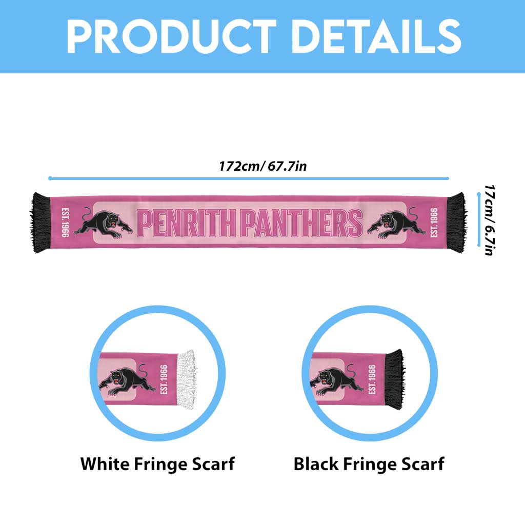 Penrith Panthers Rugby Personalised Ruffneck Scarf 2026 Go Champions Pink Version