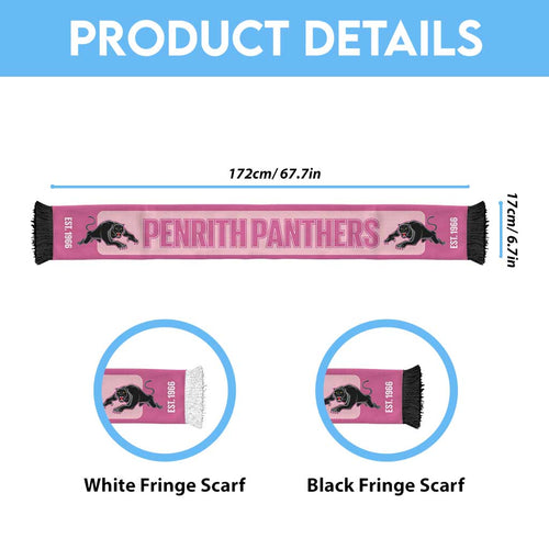 Penrith Panthers Rugby Personalised Ruffneck Scarf 2026 Go Champions Pink Version