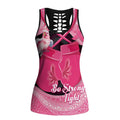 Personalised Australia Breast Cancer Awareness Hollow Tank Top Pink Cockatoo Fight Boxing Gloves Aboriginal Art