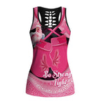 Personalised Australia Breast Cancer Awareness Hollow Tank Top Pink Cockatoo Fight Boxing Gloves Aboriginal Art