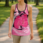 Personalised Australia Breast Cancer Awareness Hollow Tank Top Pink Cockatoo Fight Boxing Gloves Aboriginal Art