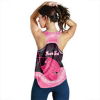Personalised Australia Breast Cancer Awareness Women Racerback Tank Pink Cockatoo Fight Boxing Gloves Aboriginal Art