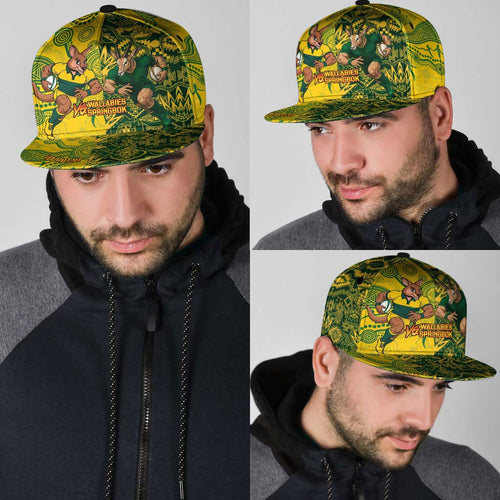 Personalised Australia vs South Africa Snapback Cap Wallabies vs Springboks Two Nations One Battle