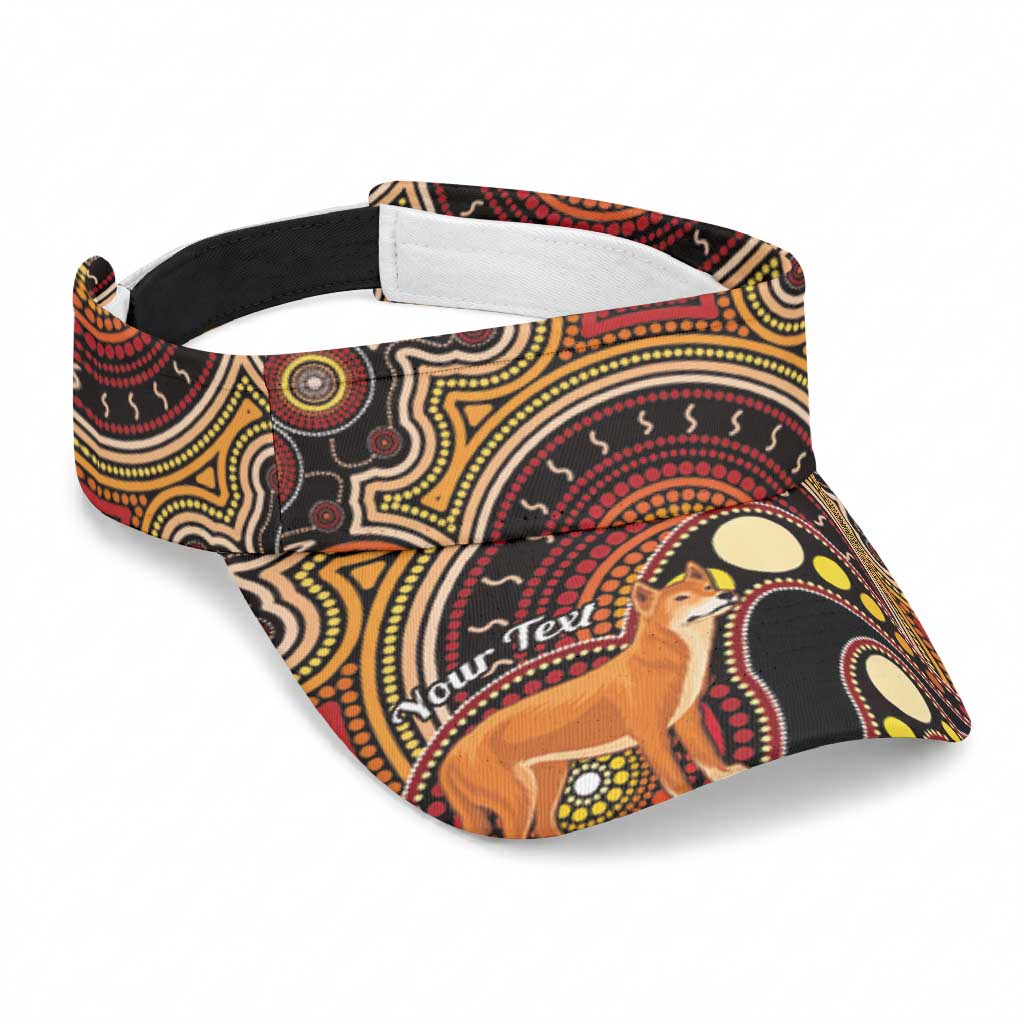 Personalised Australian Astrology Sun Visor Cap Aboriginal Dingo Zodiac Sign