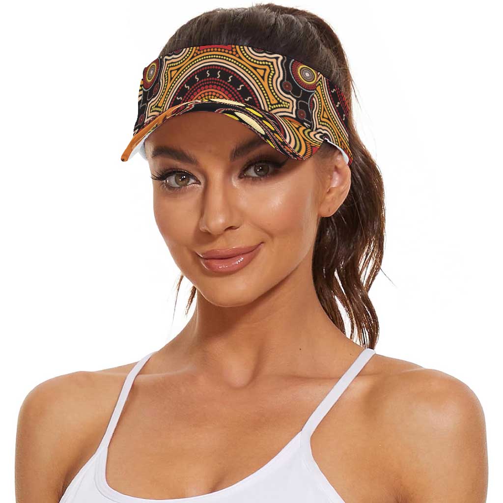 Personalised Australian Astrology Sun Visor Cap Aboriginal Dingo Zodiac Sign