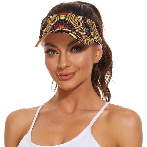 Personalised Australian Astrology Sun Visor Cap Aboriginal Dingo Zodiac Sign