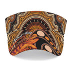 Personalised Australian Astrology Sun Visor Cap Aboriginal Dragon Lizard Zodiac Sign