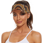Personalised Australian Astrology Sun Visor Cap Aboriginal Dragon Lizard Zodiac Sign