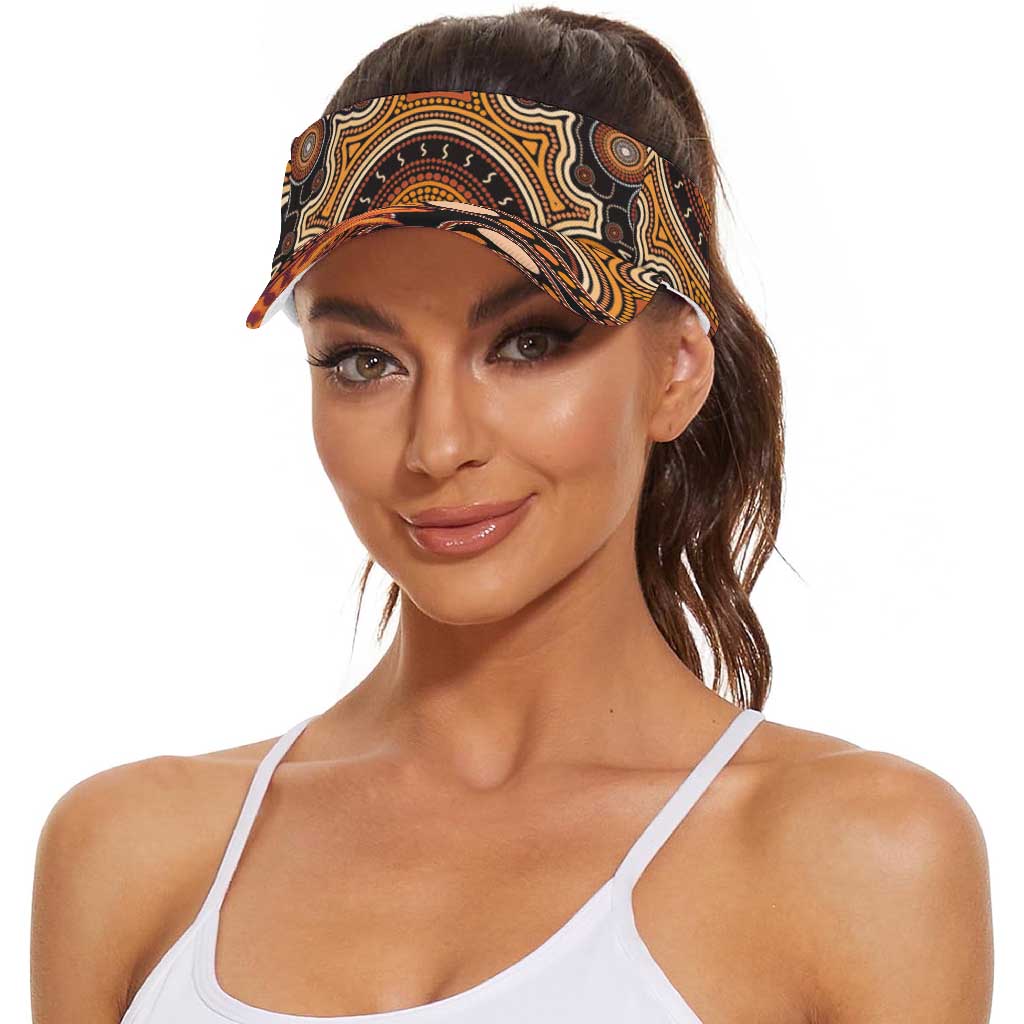 Personalised Australian Astrology Sun Visor Cap Aboriginal Dragon Lizard Zodiac Sign