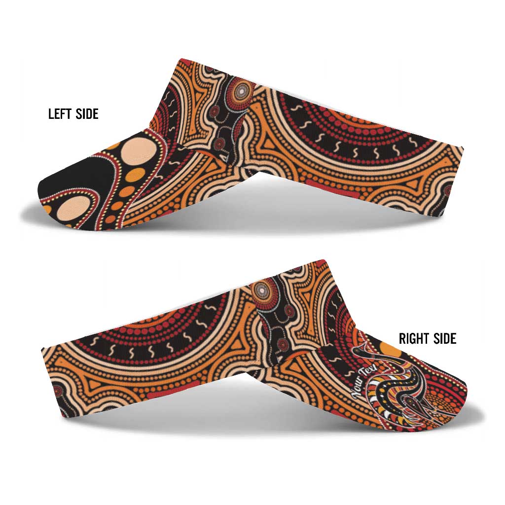 Personalised Australian Astrology Sun Visor Cap Aboriginal Emu Zodiac Sign