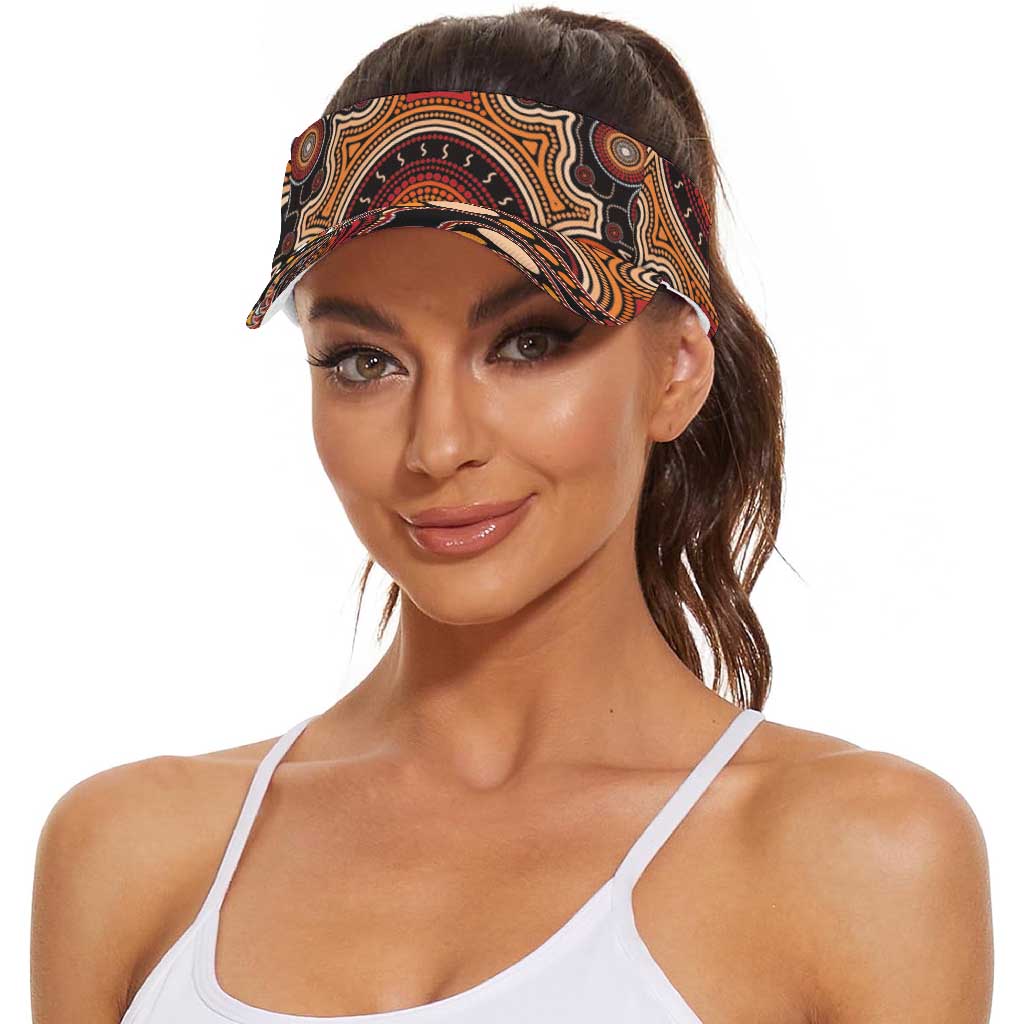 Personalised Australian Astrology Sun Visor Cap Aboriginal Emu Zodiac Sign