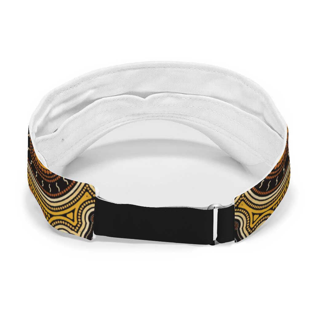 Personalised Australian Astrology Sun Visor Cap Aboriginal Goanna Zodiac Sign