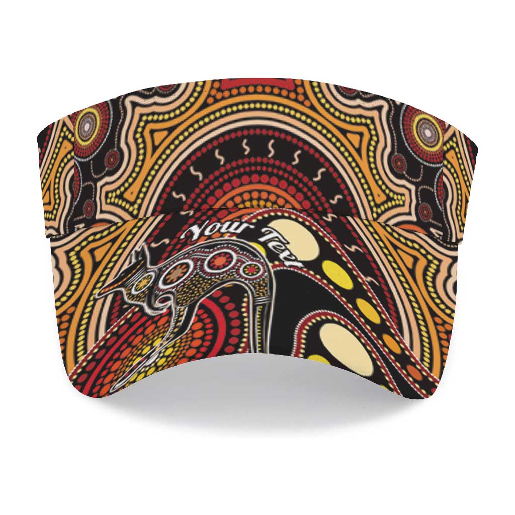 Personalised Australian Astrology Sun Visor Cap Aboriginal Kangaroo Zodiac Sign