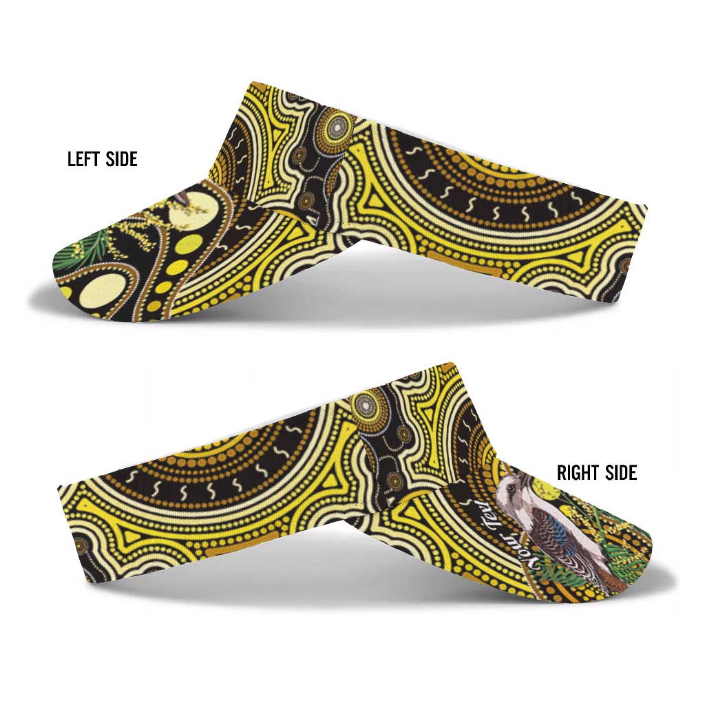 Personalised Australian Astrology Sun Visor Cap Aboriginal Kookaburra Zodiac Sign