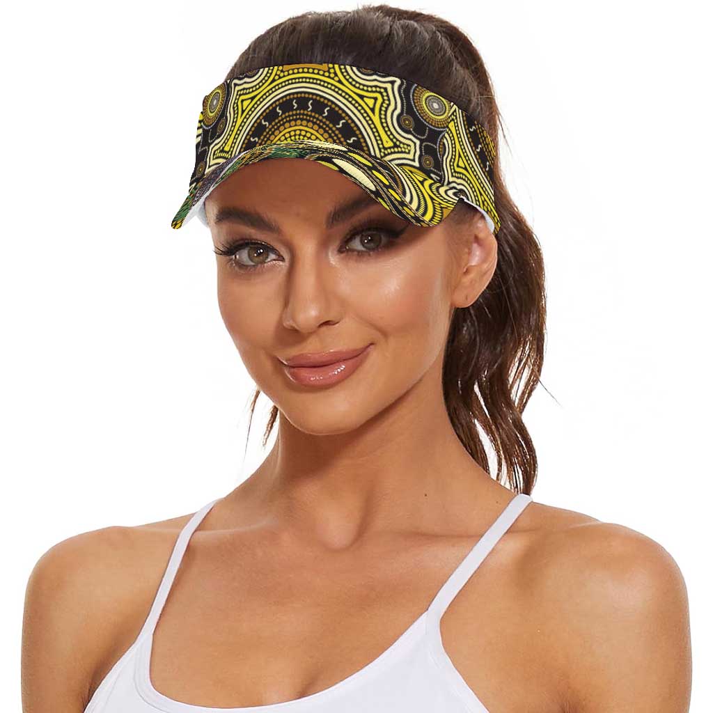 Personalised Australian Astrology Sun Visor Cap Aboriginal Kookaburra Zodiac Sign