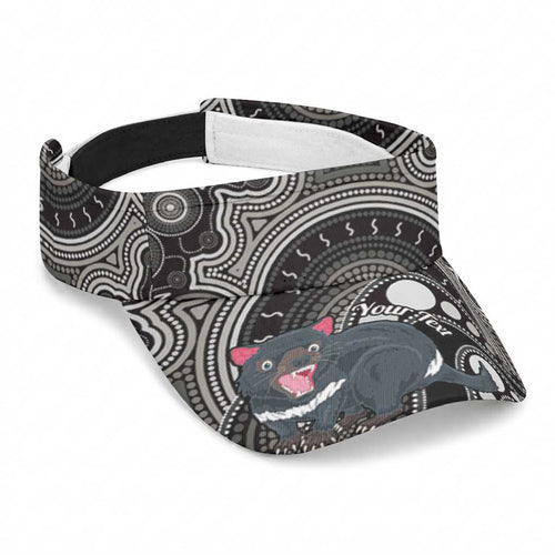 Personalised Australian Astrology Sun Visor Cap Aboriginal Tasmania Devil Zodiac Sign