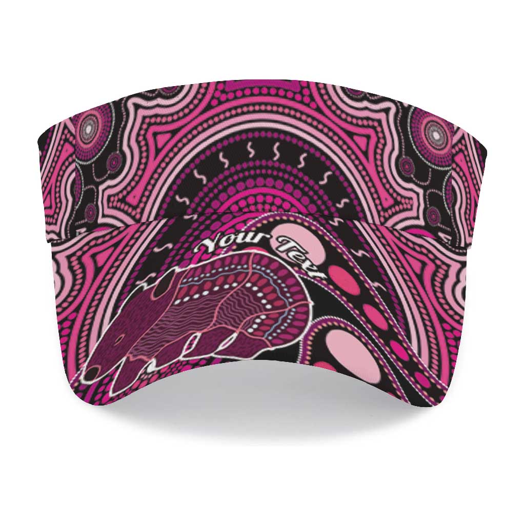 Personalised Australian Astrology Sun Visor Cap Aboriginal Wombat Zodiac Sign