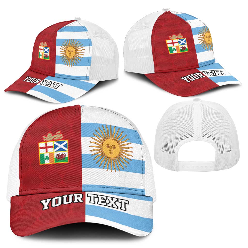 Personalised British Lions-Argentina Baseball Net Cap Sporty Style - Aussie Hoodie