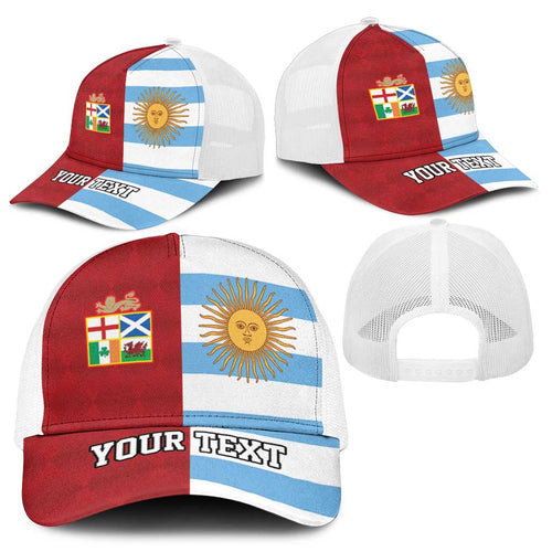Personalised British Lions-Argentina Baseball Net Cap Sporty Style - Aussie Hoodie