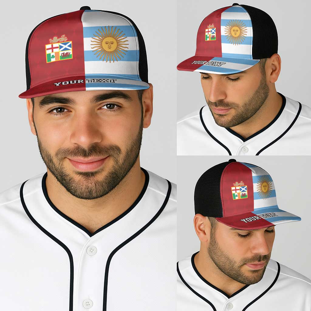 Personalised British Lions-Argentina Baseball Net Cap Sporty Style - Aussie Hoodie