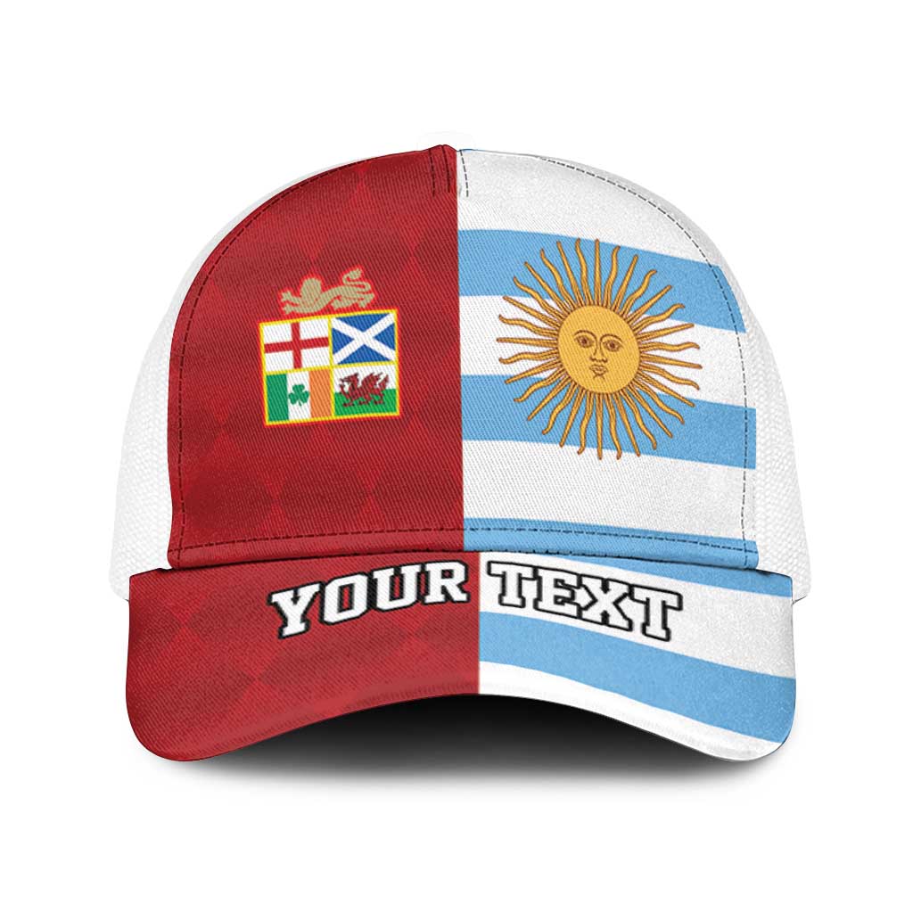 Personalised British Lions-Argentina Mesh Trucker Cap Sporty Style - Aussie Hoodie