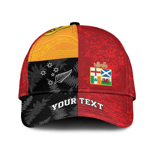 Personalised British Lions-AUNZ Classic Cap Australia-New Zealand Indigenous Motif LT09