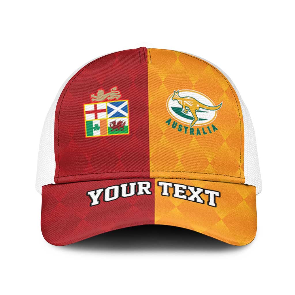 Personalised British Lions Australia Wallabies Mesh Trucker Cap Sporty Style - Aussie Hoodie