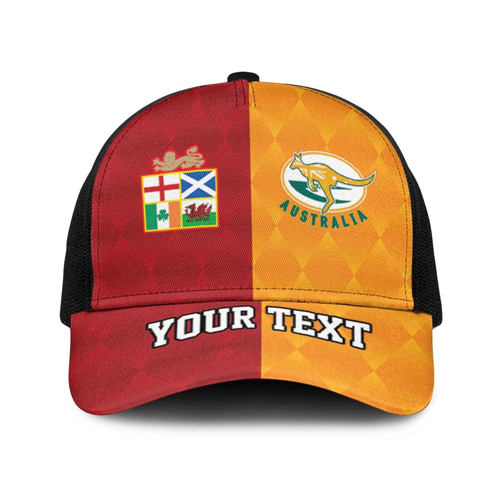 Personalised British Lions Australia Wallabies Mesh Trucker Cap Sporty Style - Aussie Hoodie