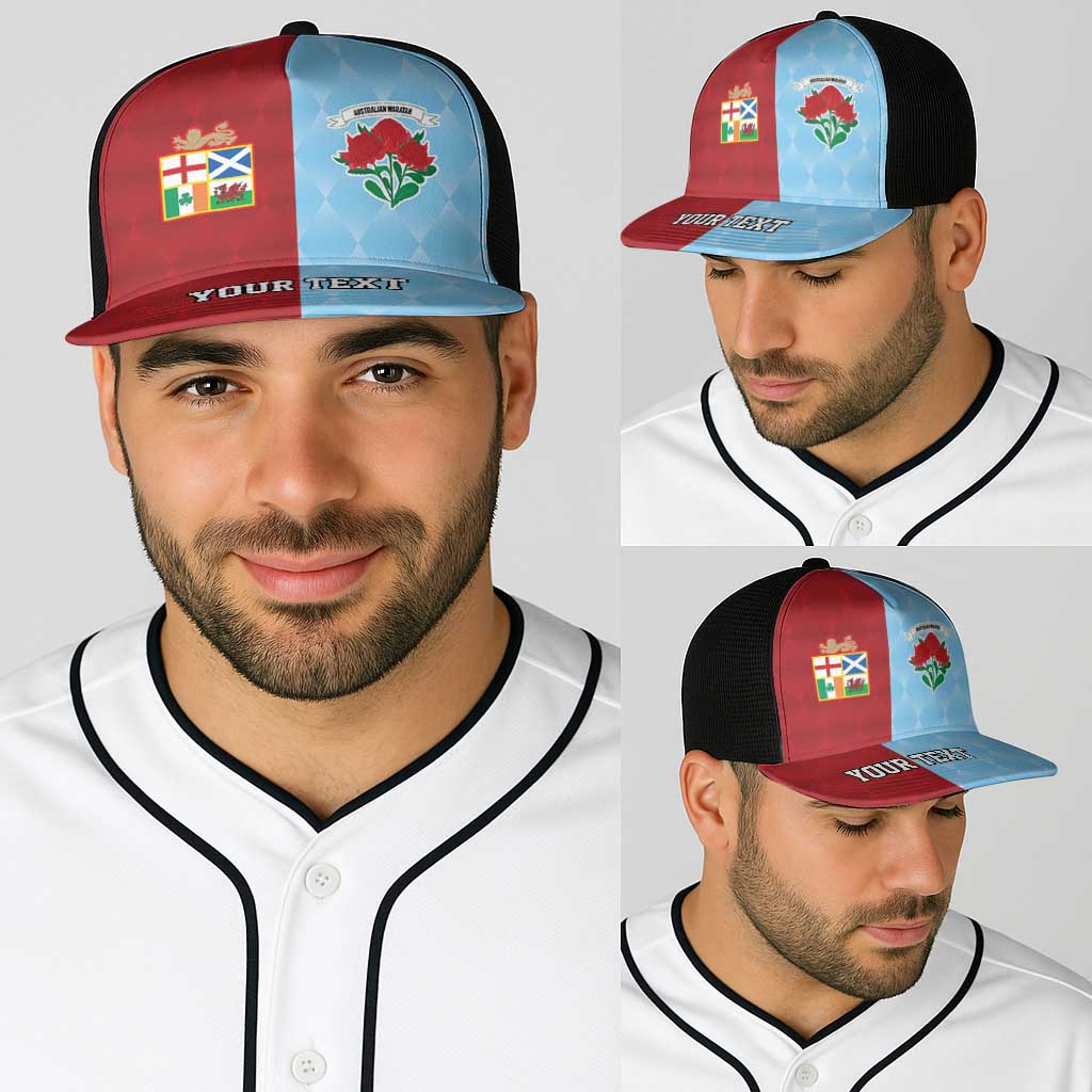 Personalised British Lions Australia Waratahs Baseball Net Cap Sporty Style - Aussie Hoodie