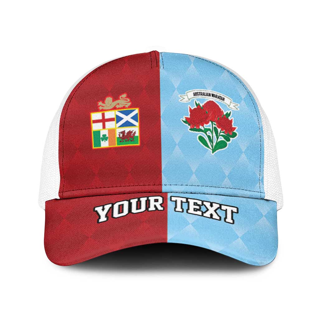 Personalised British Lions Australia Waratahs Mesh Trucker Cap Sporty Style - Aussie Hoodie