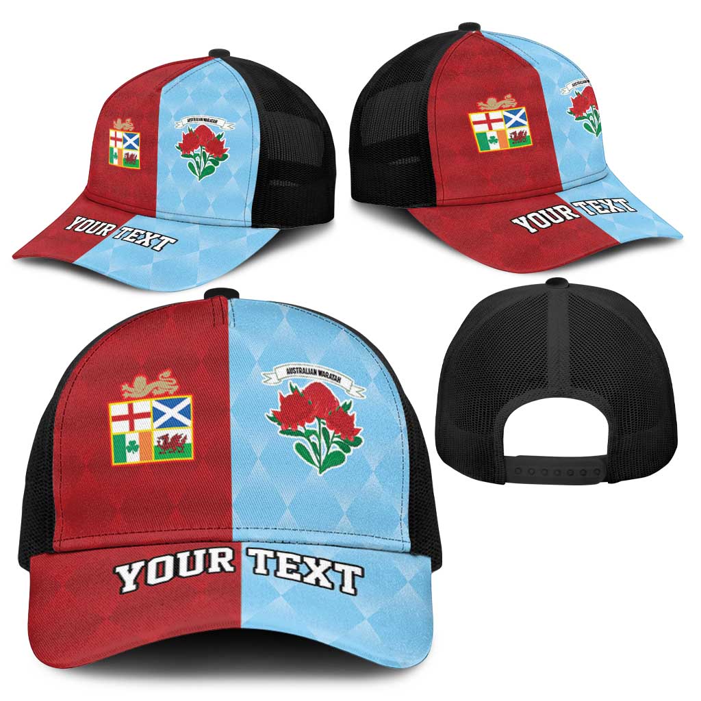 Personalised British Lions Australia Waratahs Mesh Trucker Cap Sporty Style - Aussie Hoodie